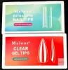 2 New MELOUS Clear Nail & Gel Tips Kits : Half XXXL Square Straight & Medium Stiletto