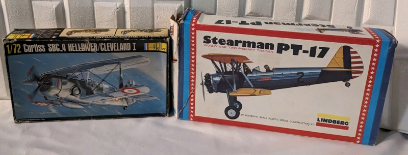 2 Model Plane Kits - Heller and Lindberg.