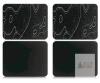 4 New Mouse Pads / Mouse Mats 8.25" &times; 10.5" Each, 2&times; Black, 2&times; Topographical ( 2 Packs of 2)