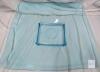 Square Light Blue Glass Serving Platter with Raised Center Section, 15" x 15"