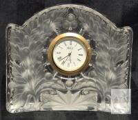 Mikasa Glass Desk Clock 3.75" Tall