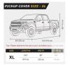 Tirol T28316L Extra Large Pickup Truck Cover, 243" x 80" x 69", Waterproof, UV-Resistant, Black with Reflective Strips - 2