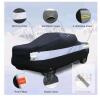 Tirol T28316L Extra Large Pickup Truck Cover, 243" x 80" x 69", Waterproof, UV-Resistant, Black with Reflective Strips - 3