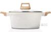 ESLITE LIFE Y-TG520A 3-Quart Nonstick Stock Pot with Lid, Induction Compatible, White Speckled new