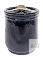 Vintage 1920s Royal Doulton Stoneware Pottery Lidded Tobacco Jar, 6.25" Tall, No Chips or Cracks, Rubber Seal May Need Replacing, Tape Residue on Jar
