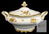 Vintage East Germany Echt Weimar Karherine #17010 Porcelain Soup Tureen, Gold Roses, No Chips or Cracks, Shelf-Wear To Bottom, 9" Tall