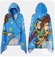 new Toy Story Hooded Blanket Poncho by Character.com, 100% Cotton, One Size, Woody & Buzz Design