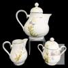 NORITAKE Ireland Edenberry 2772 Pattern Teapot with Lid, Creamer & Lidded Sugar Dish, Up To 8" No Chips or Cracks