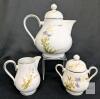NORITAKE Ireland Edenberry 2772 Pattern Teapot with Lid, Creamer & Lidded Sugar Dish, Up To 8" No Chips or Cracks - 2