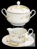 NORITAKE Ireland Edenberry 2772 Pattern Soup Tureen With Lid & Gravy Boat With Underplate, Up To 7.5" Tall No Chips or Cracks