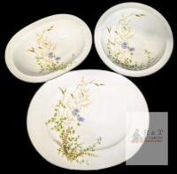 NORITAKE Ireland Edenberry 2772 Pattern Serving Platter, Oval Serving Dish & Serving Bowl - Up To 13.3" &times; 11" No Chips or Cracks