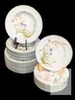 NORITAKE Ireland Edenberry 2772 Pattern : 8&times; Salad Plates 8.25", 7&times; Soup Bowls 9", 8&times; Dinner Plates 10.5", No Chips or Cracks