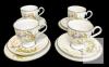 NORITAKE Ireland Edenberry 2772 Pattern 4pc Teacup, Saucer & Bread + Butter Plate Sets, No Chips or Cracks