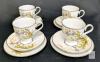 NORITAKE Ireland Edenberry 2772 Pattern 4pc Teacup, Saucer & Bread + Butter Plate Sets, No Chips or Cracks - 2