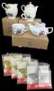 New AVON Fresh Berries Collection Tea For One & Creamer Sugar Set, Cardinal Tea For One & 3&times; Glitter Holiday Tree Topper Stars 7"