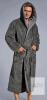 new SlumberMee Men's Hooded Bathrobe, Luxury Robes Collection, Charcoal Gray, Plush Shu Velveteen - 2