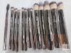 MAANGE 12-Piece Synthetic Makeup Brush Set with Brown PU Leather Storage Case new - 2