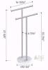 new KES BTH236A-2 Free-Standing Towel Rack, 2-Tier, Brushed Stainless Steel, Marble Base - 2