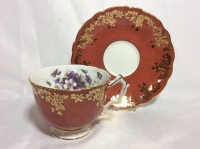 Vintage Aynsley Cup & Saucer with Violets