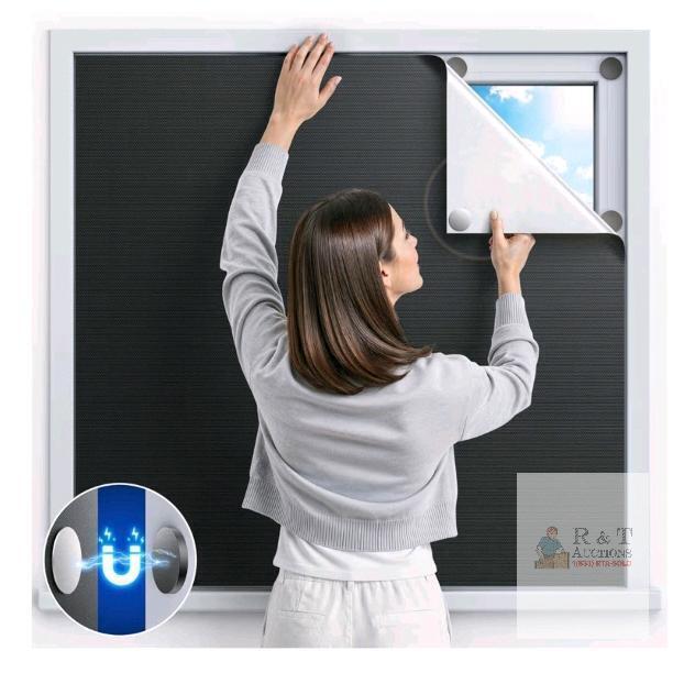 new Magnetic Blackout Window Cover, 105" x 58", 420D Oxford Fabric, Portable, No Drill