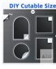 new Magnetic Blackout Window Cover, 105" x 58", 420D Oxford Fabric, Portable, No Drill - 2