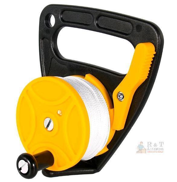 150 ft (46m) Handheld Kite Reel, ABS Plastic, Braided Polyester Line, Thumb Brake