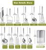 new 12-Piece Stainless Steel Kitchen Utensil Set with Holder, BPA-Free, Food Grade, Hanging Loops - 2