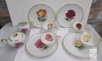 10pc. Vintage H&C Heinrich Selb Bavaria Cups , Saucers , Sugar & Creamer Set