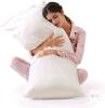 New Love's cabin Body Pillow Cover, 20x54 inches Ivory White Soft Satin Body Pillow case with Envelope Closure, Silky Slip Cooling Body Pillow Pillowcases for Hair and Skin, Similar to Silk Pillow Cases 20" &times; 54"