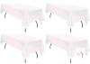 4-Pack New White Tablecloth 60"&times;126" Polyester Table Clothes
