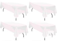 4-Pack New White Tablecloth 60"&times;126" Polyester Table Clothes