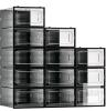 12-Pack Stackable Plastic Shoe Storage Boxes, Drop-Front Doors, Fits Up to Men&rsquo;s Size 12, 13"x9"x6" - 2