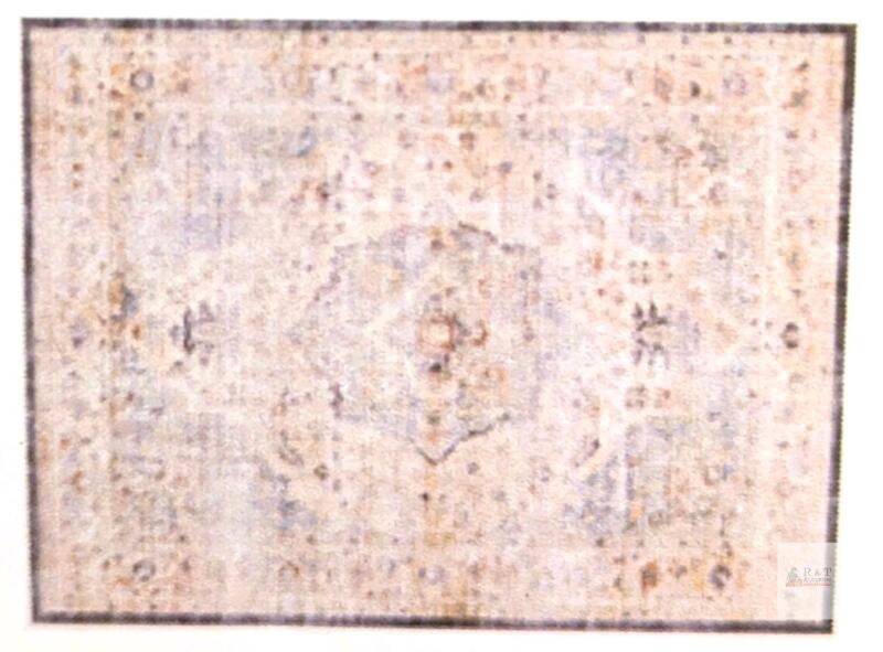 New 9x12 Extra Large Washable Area Rug &ndash; Soft, Non-Slip Antique Print Imitation Wool Carpet for Living Room, Bedroom, Kitchen/Office &ndash; Boho Rug, Low Pile, Easy to Clean, Ideal for High-Traffic Areas, Lake Moonlight
