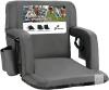 New Sportneer Stadium Seats with Back Support: 2.5'' Thick Comfy Cushion 6 Adjustable Angle Bleacher Seat with Armrest - 2 Large Pockets, 2 Cup Holders Stadium Chair for Sport Events Concerts Parks