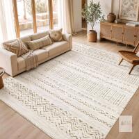 New cotiled 7x9 Area Rugs Washable Boho Living Room Rug Brown/Cream, Non Slip Backing, Stain Resistant, Pet Friendly, Large Neutral Soft Indoor Carpet For Bedroom, Nursery, Office