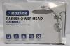 Razime Rain Shower Head Combo, 10" Rain Head, Handheld, 59" Hose, Magnetic Dock, Power Wash, Chrome