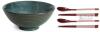 New 8" Ceramic Pho / Ramen Bowl , 40oz Porcelain Japanese Udon Soba Pho Asian Soup Noodle Bowls with Chopsticks and Spoons, Green