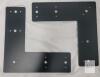 Andorm 10x10 L-Shaped Steel Flat Post Brackets, Black Powder-Coated, 2-Pack