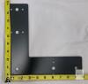 Andorm 10x10 L-Shaped Steel Flat Post Brackets, Black Powder-Coated, 2-Pack - 2