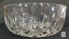 Waterford Crystal Bowl + Aurea Royal Crystal Rock Candlestick Holders With Ribs and Arches 4.4" &times; 1.5" Tall, Fleabites Around Inside Bowl Rim - 4