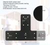 AOKLIT AO-CA188 T-Post Timber Connector Brackets, 4-Pack, 12"x8", Black Powder-Coated Steel - 2