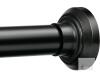 ENJOYBASICS SCEB0003 Matte Black Tension Shower Curtain Rod, Adjustable up to 110", 1" Diameter