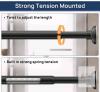 ENJOYBASICS SCEB0003 Matte Black Tension Shower Curtain Rod, Adjustable up to 110", 1" Diameter - 3