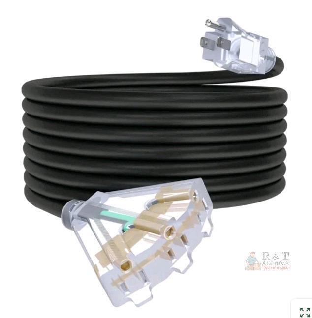 Plugtul 25ft 3-Outlet Extension Cord w/Lighted End, Heavy Duty Indoor/Outdoor Power Cord .