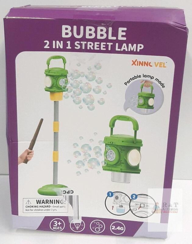 Xinnovel 2-in-1 Bubble Street Lamp Toy, B54-02, Battery-Powered, Light-Up, For Ages 3+