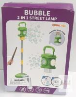 Xinnovel 2-in-1 Bubble Street Lamp Toy, B54-02, Battery-Powered, Light-Up, For Ages 3+