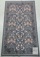 New 3ft&times;5ft Floral Area Rug , Distressed Blue