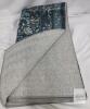 New 3ft&times;5ft Floral Area Rug , Distressed Blue - 3