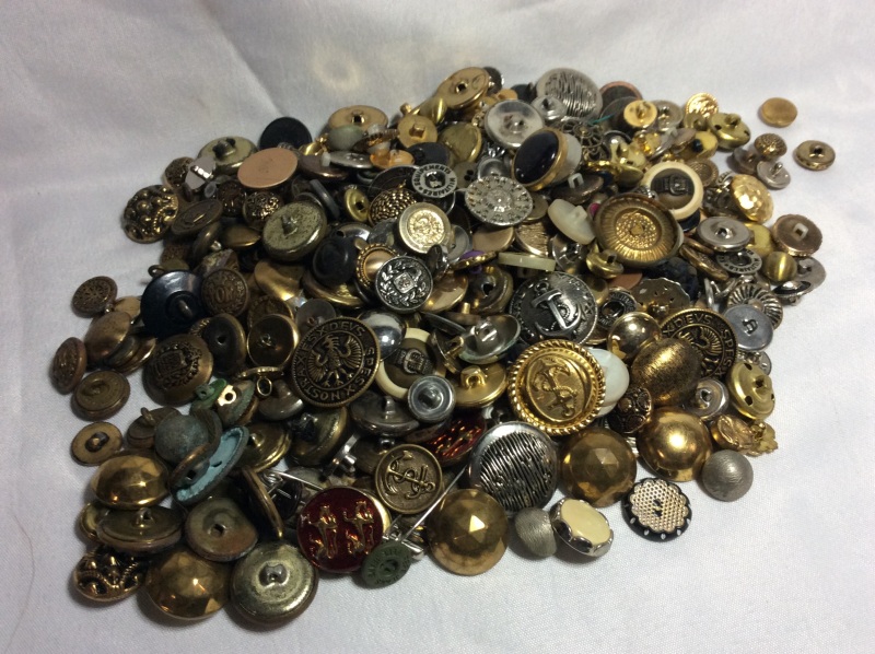 Large Selection of Vintage Metal Buttons