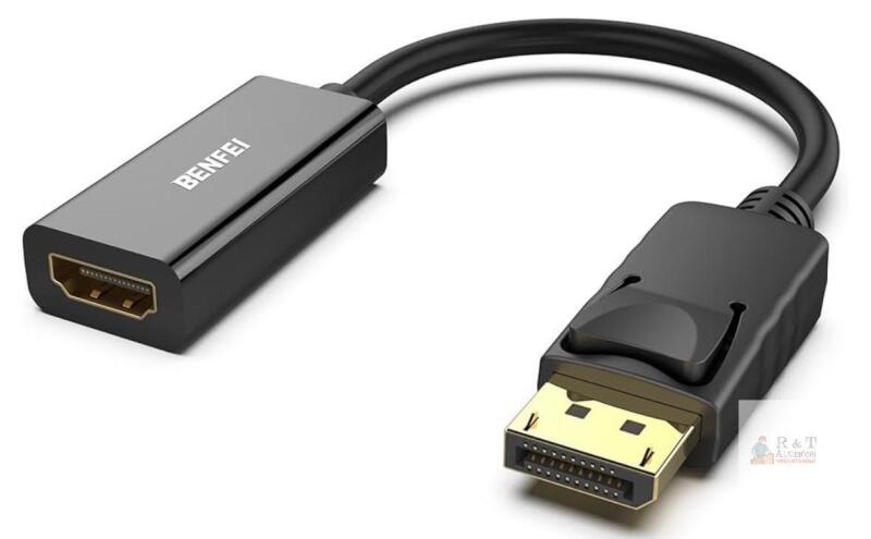BENFEI DisplayPort to HDMI Adapter, Model B07ZC3GQMD, 1080p, Black, 000278black